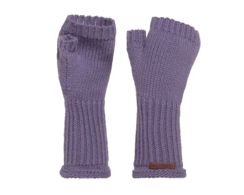 KNIT FACTORY Cleo Handstulpen - Fingerlose Handschuhe für Damen - Violett - Handschuhe & Fäustlinge für Damen, aus hochwertiger Wolle gestrickt, bieten Wärme und Bewegungsfreiheit für kalte Tage.