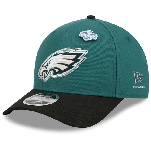 New Era 9Forty Crown Cap NFL 2026 DRAFT Philadelphia Eagles - Herren Snapback Cap in Forest Green, ideal für Sport- und Freizeitaktivitäten. Hergestellt aus 100% Polyester für hohen Tragekomfort und Langlebigkeit.
