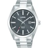 Lorus Herren-Uhr Solar Edelstahl mit Metallband RX333AX9 - Armbanduhren für Herren, elegante Edelstahl-Uhr mit Solar-Technologie und wasserdicht bis 10 BAR für vielseitigen Einsatz.
