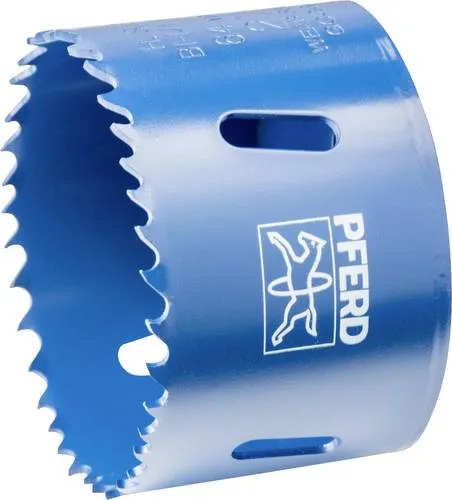 PFERD Bi-Metall Lochsäge Co8/M42 Ø 64 mm - Lochsäge für Holz und Metall, ideal für präzise Durchbrüche in Stahl, Edelstahl, Blech und Holz mit langlebigen M42 Sägezähnen.