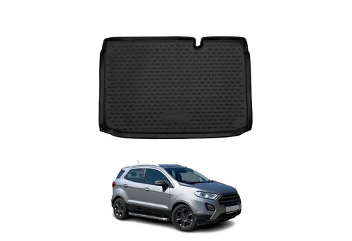 Kofferraummatte für Ford Ecosport 2017-2022 - Fahrzeugspezifische Kofferraumwanne aus TPE, wasserfest und hitzebeständig. Einfache Installation und leicht zu reinigen – idealer Schutz für Ihren Kofferraum.