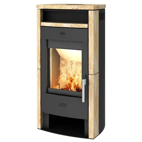 Produktbild Fireplace Elite Budapest Kaminofen Sandstein – 6 kW mit gratis Kaminholz