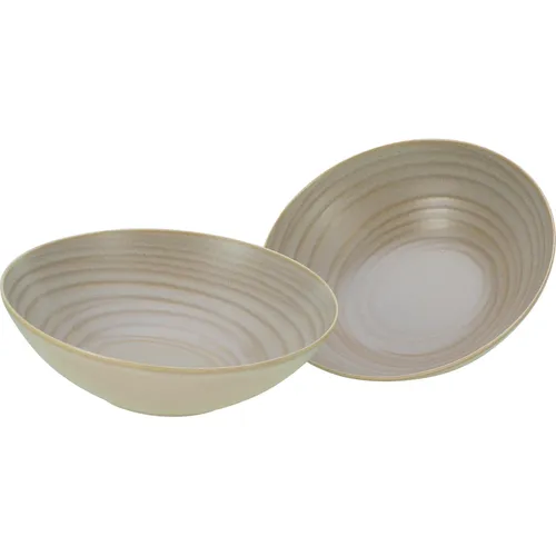 Creatable Schüsselset, Hellbraun, 2-teilig - Schalen & Schüsseln, elegantes Keramik-Set in rundem Design, ideal für stilvolles Servieren und Dekorieren.