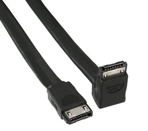 SATA S-ATA Kabel Premium High Quality 1,0m abgewinkelt