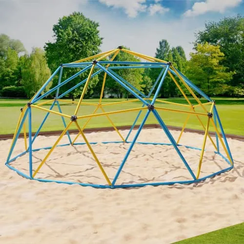 VESKA Klettergerüst Dome Climber für Kinder – Stabil und Witterungsbeständig - Das VESKA Klettergerüst „Dome Climber“ bietet sicheren Kletterspaß für bis zu 4 Kinder. Mit rostfreiem, pulverbeschichtetem Stahlrahmen und griffigen Handgriffen aus HDPE-Kunststoff ist es ideal für den Garten.
