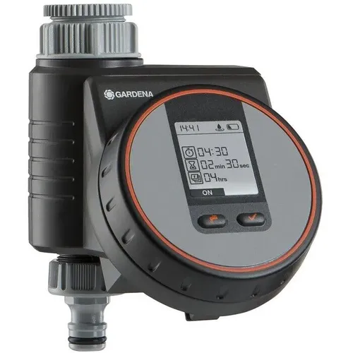 Gardena Bewässerungssteuerung Master - Automatische Bewässerung, 6 Zeitpläne, LCD-Display und Water Now-Funktion für effiziente Gartenpflege