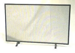 Firefix Funkenschutzgitter - Schwarz, 80 x 52 cm - Kindersicherung aus robustem Stahl, schützt vor Feuer und ist ideal für Haushalte mit kleinen Kindern.