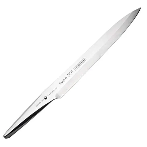 Chroma Messer Type 301, P-38 - 24 cm Sashimi Messer von F.A. Porsche - Kochmesser mit 24 cm Klinge aus Pure 301 Stahl, extra scharf für die Zubereitung von Sashimi. Ergonomischer Griff für ermüdungsfreies Arbeiten und edles Design mit funktionalem Stopper.