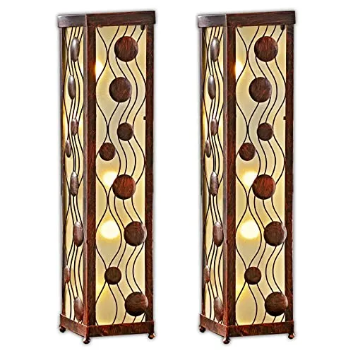 HAC24 2er Set LED Solar Säule - Gartendeko mit Stil - Wegeleuchten: 2er Set Solar LED Gartenleuchte, 53 cm hoch, wetterfest aus Metall – perfekte Gartendekoration für stimmungsvolles Licht im Außenbereich.