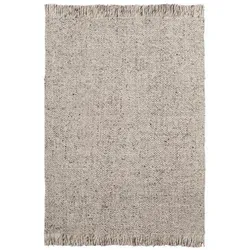 Obsession Wollteppich My Eskil 515 - Rechteckiger Handwebteppich aus 60% Wolle, mit eleganten Fransen in Grau. Ideal für Fußbodenheizung und perfekt für Saugroboter geeignet.