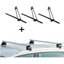 3er Set Fahrradträger ORION + Relingträger CRV120A für DR DR2 ab 10 - Praktisches 3er Set Fahrradträger ORION mit Relingträger CRV120A, ideal für den sicheren Transport von bis zu drei Fahrrädern. Einfache Montage und maximale Zuladung von 15 kg.