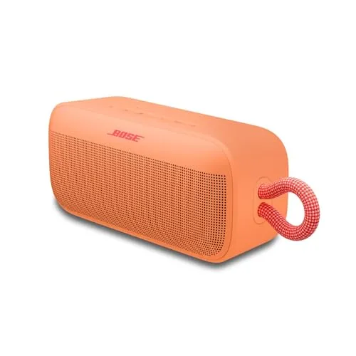 Bose SoundLink Plus: Tragbarer Bluetooth-Lautsprecher in limitierter Pfirsichfarben-Edition - Kraftvoller Bluetooth-Lautsprecher für draußen. Robustes, wasserdichtes Design und bis zu 20 Stunden Akkulaufzeit sorgen für Musikgenuss überall. Ideal für Partys und unterwegs – immer bereit für den nächsten Sound!