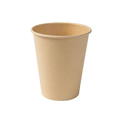 BIOZOYG 50 Stück Kaffeebecher Pappbecher 250ml / 10 oz Ø 90 mm braun - Einwegbecher plastikfrei - Becher aus nachhaltiger Forstwirtschaft - Kaffeebecher Einweg