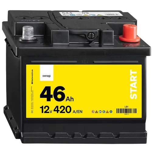 Denagi 46Ah Autobatterie 12V Blei-Säure Hohe Startkraft 420A Robust
