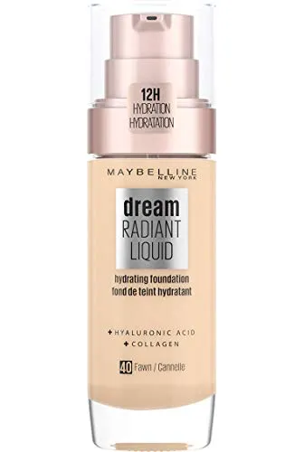 Maybelline New York Make Up, Dream Radiant Liquid Make-Up, Flüssige Foundation, Nr. 40 Fawn, 30 ml