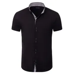 Reslad Herren Kurzarm Slim Fit Hemd | Elegantes Business Hemd in Schwarz XL - Stylisches Kurzarm Slim Fit Hemd für Herren in Schwarz – Ideal für den eleganten Auftritt im Büro oder in der Freizeit. Hochwertiger Stretchstoff sorgt für optimalen Komfort und eine moderne Passform.