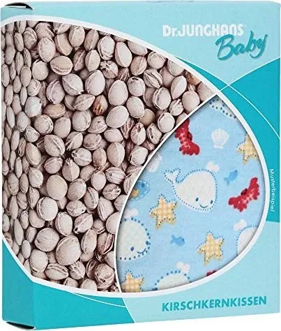 KIRSCHKERNKISSEN 10x10 cm Baby weiß/rosa kariert 1 St