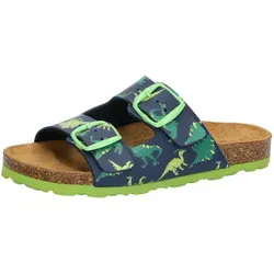 Lico Pantolette Bioline Universe Hausschuh grün 28 EU - Bequeme Kinder-Pantoletten - Kinder-Pantoletten in Größe 28, grün, mit weichem Lederinnensohle für optimalen Tragekomfort und Schnallenverschluss für einfaches An- und Ausziehen.