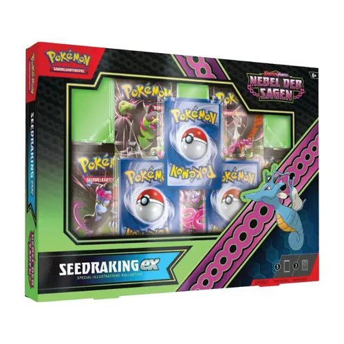 Pokemon Nebel der Sagen Spezial Illustrations Kollektion Seedraking ex Box NEU ✅ - TCG OVP Displays, enthält exklusive Booster und die besondere Seedraking-Karte für aufregende Spiele und Sammlungen.