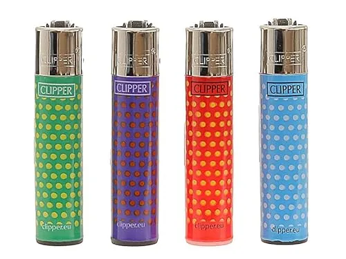 Clipper Feuerzeug 4er Set: (Summer Dots) von sunmondo
