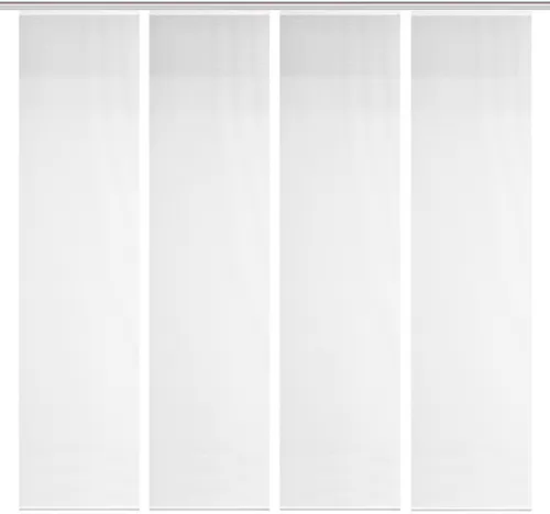 VISION S 4er-Set Schiebegardine ROM - Halbtransparent in Bambusoptik - Schiebevorhänge in Bambusoptik, ideal für Fensterbreiten von 180-240 cm. Leicht kürzbar und waschbar bei 30°C, perfekt für ein modernes Wohnambiente.