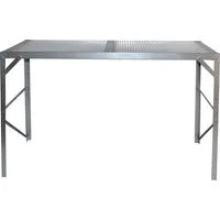 Vitavia Aluminiumtisch mit Ablage, Silber - Pflanzenzubehör für Hobbygärtner: Robuster und leichter Tisch mit angenehmer Arbeitshöhe, perfekt zum Umtopfen und Pflegen Ihrer Pflanzen. Platzsparend mit entnehmbarer Tischplatte für einfache Reinigung.