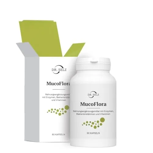Dr. Selz Muco Flora Kapseln - Probiotika für eine gesunde Darmflora - Probiotika mit 14 Darmbakterienkulturen und wichtigen Vitaminen für einen normalen Stoffwechsel und eine starke Immunfunktion.