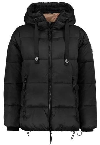 Fresh Made Steppjacke in Schwarz - M - Stylische Steppjacke mit praktischen Reißverschlusstaschen und elastischen Ärmeln. Ideal für kalte Tage und sorgt für einen modernen Look.