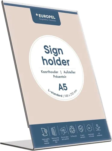 EUROPEL Tischaufsteller Acrylic DIN A5 hoch schräg