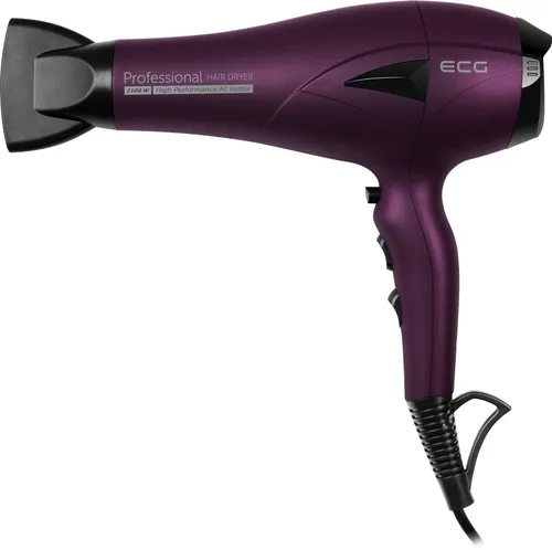 ECG Haartrockner VV 3121 - 2100W mit ergonomischem Design - Föhn mit 2100W Leistung, ergonomischem Design und Thermosicherung gegen Überhitzung. Ideal für schonendes Trocknen und Styling.