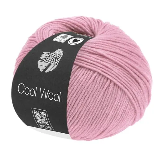 LANA GROSSA Cool Wool Uni | Extrafeine Merinowolle waschmaschinenfest und filzfrei | Handstrickgarn aus 100% Schurwolle (Merino extrafein) | 50g Wolle zum Stricken & Häkeln | 160m Garn FB 2045