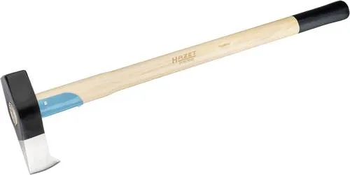 HAZET Spaltbeil 2134-1250 I Hochwertiges Holzspaltwerkzeug mit ergonomischem Hickorystiel - Holzspalterzubehör mit spezieller Lamellenschleiftechnik für effizientes Spalten von Brennholz über 35 cm, ergonomisch für bequeme Handhabung und hohe Sicherheit.