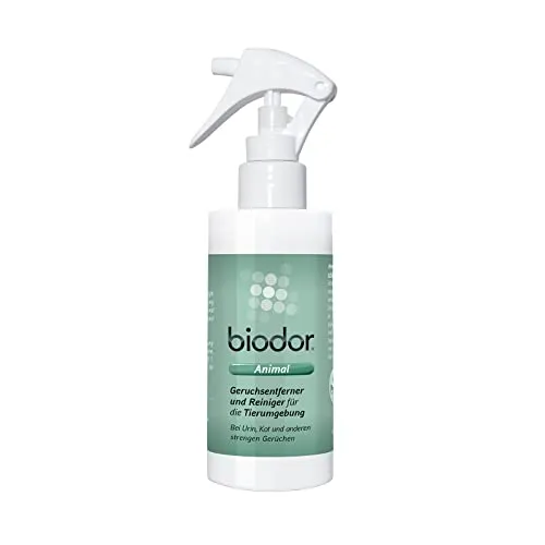 Biodor Animal Spray 150ml - Effektiver Geruchsentferner für Tierumgebungen - Deodorant für Hunde, ideal zur tiefenwirksamen Entfernung von Urin- und Kotgerüchen. Empfohlen von Tierärzten, Made in Germany - sorgt für eine frische Umgebung für Ihr Haustier.