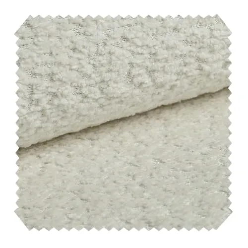 novely® CORIO Luxus Bouclé-Möbelstoff mit 3D-Struktur, UV-beständiger Polsterstoff, Meterware 1lfm | Farbe: 15 Creme
