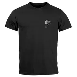 Neverless Print-Shirt Herren T-Shirt Palme Logo Print Sommer Badge Emblem Minimal Line Art mit Print schwarz 4XL