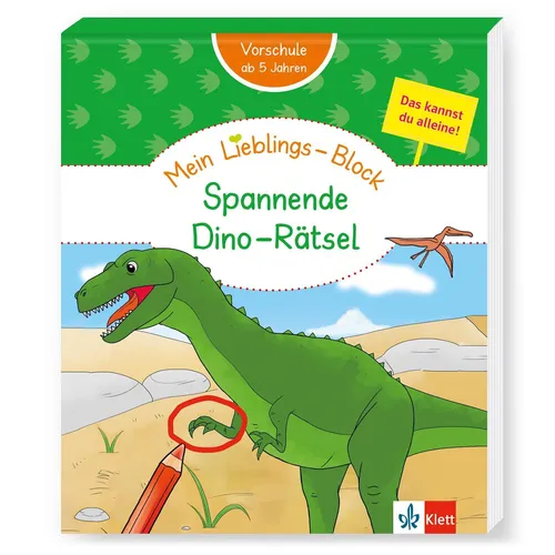Klett Mein Lieblings-Block Spannende Dino-Rätsel,