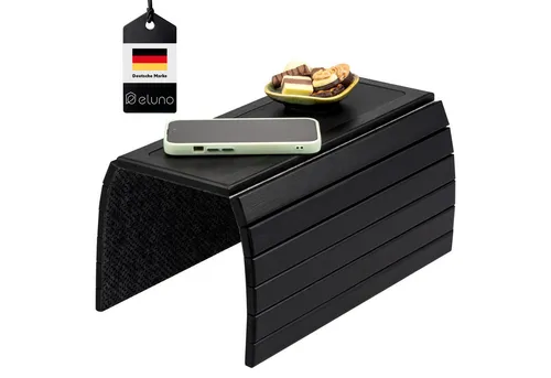 eluno Tabletttisch aus Bambus mit rutschfester Ablage
