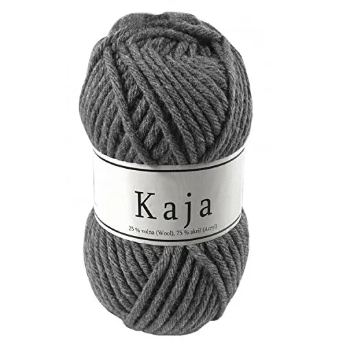 100g Mützenwolle/Jackenstrickgarn KAJA, 25% Wolle, verschieden Farben
