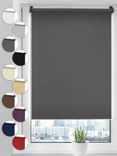 Sonello Verdunkelungsrollo Klemmfix ohne Bohren 25 x 100 Grau Verdunklungsrollo Fensterrollo Rollo Seitenzugrollo Klemmrollo für Fenster & Tür