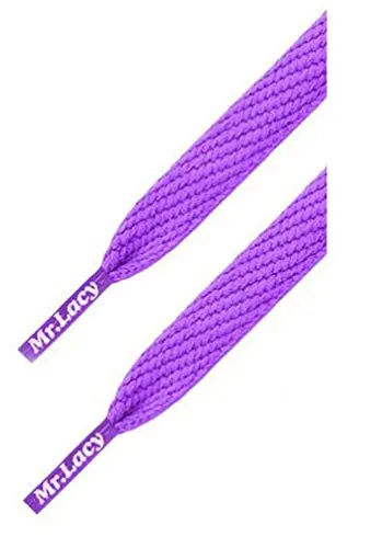 Mr. Lacy Flatties Sneaker Schnürsenkel - flach - 11 mm breit - 130 cm lang (Purple)