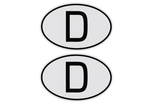 HR-IMOTION Hinweisschild 2 x D-Schild magnetisch Deutschland D Schild 2er Set Magnet 13,5 cm