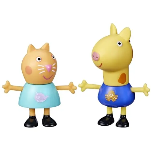 Peppa Pig Best Friends Candy Cat & Gerald Giraffe Figuren-Set Vorschulspielzeug für 3 Jahre alte Mädchen und Jungen ab 3 Jahren - Sortiert