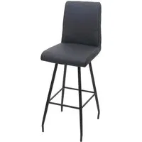 Proregal Dunkelgrau Barhocker mit Drehfunktion - Moderne Barhocker mit bequemer Polsterung und stabilen 4-Bein-Gestell. Ideal für Esszimmer oder Bars, bietet hohen Sitzkomfort und eine praktische Fußablage. Belastbar bis 120 kg.