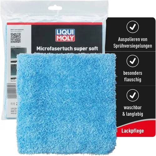 Liqui Moly Microfasertuch super soft 40x40 cm randloses Tuch Mikrofasertuch
