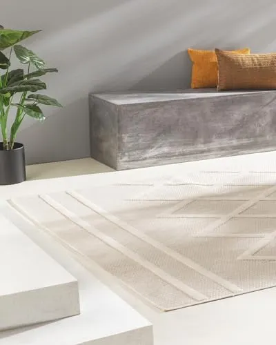 benuta Nest Outdoorteppich, Creme, 80x150 cm in beige von benuta