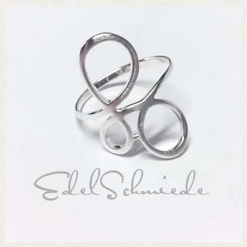 Fingerring 925 Echt Silber breit Ringgröße 61 schmaler feiner Silberring matt