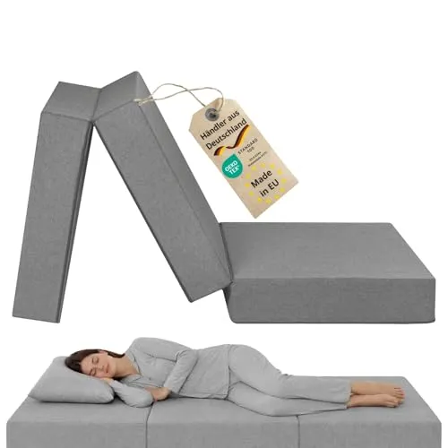 sleepling Klappmatratze 3-teilig, 15 cm dick, komfortabel & faltbar für Gäste