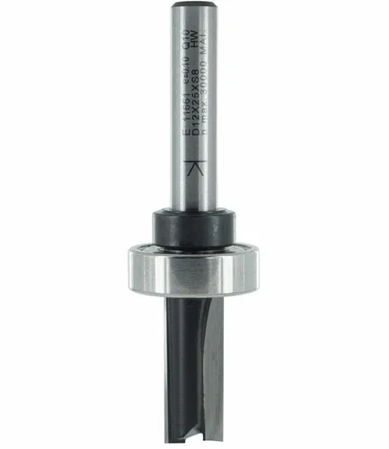 ENT 11661 Bündigfräser HW S8x40 Z2 D10x25 mm GL73mm mit übergroßem Kugellager