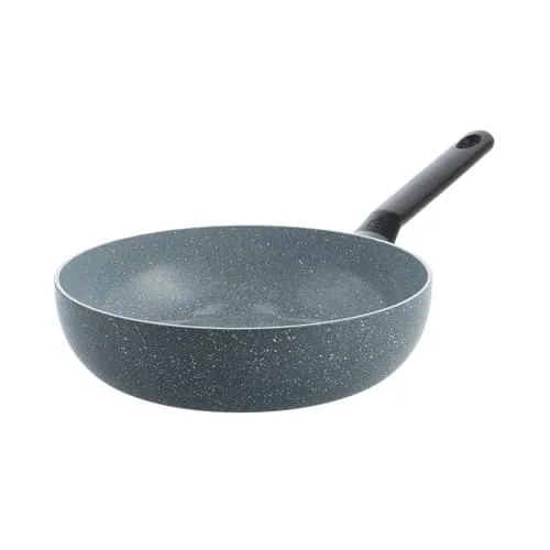 BK Blue Label Granit-Keramik-Antihaft-Wok Ø28 cm/3,7 l, PFAS-frei, Induktionswok, Granit-Antihaftbeschichtung, Ofenfest bis 160 °C, Spülmaschinenfest, Schnelle Erhitzung, Kühle Griffe, Blau