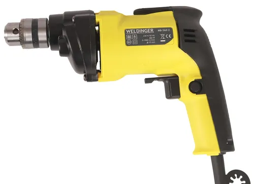 Bohrmaschine WELDINGER MB560Z – 460 W für präzise Metall- und Holzarbeiten - Akkuschrauber mit 10 mm Zahnkranzfutter, ideal für Metallbauer. Handlich und mit hervorragender Rundlaufgenauigkeit für präzise Bohrungen.